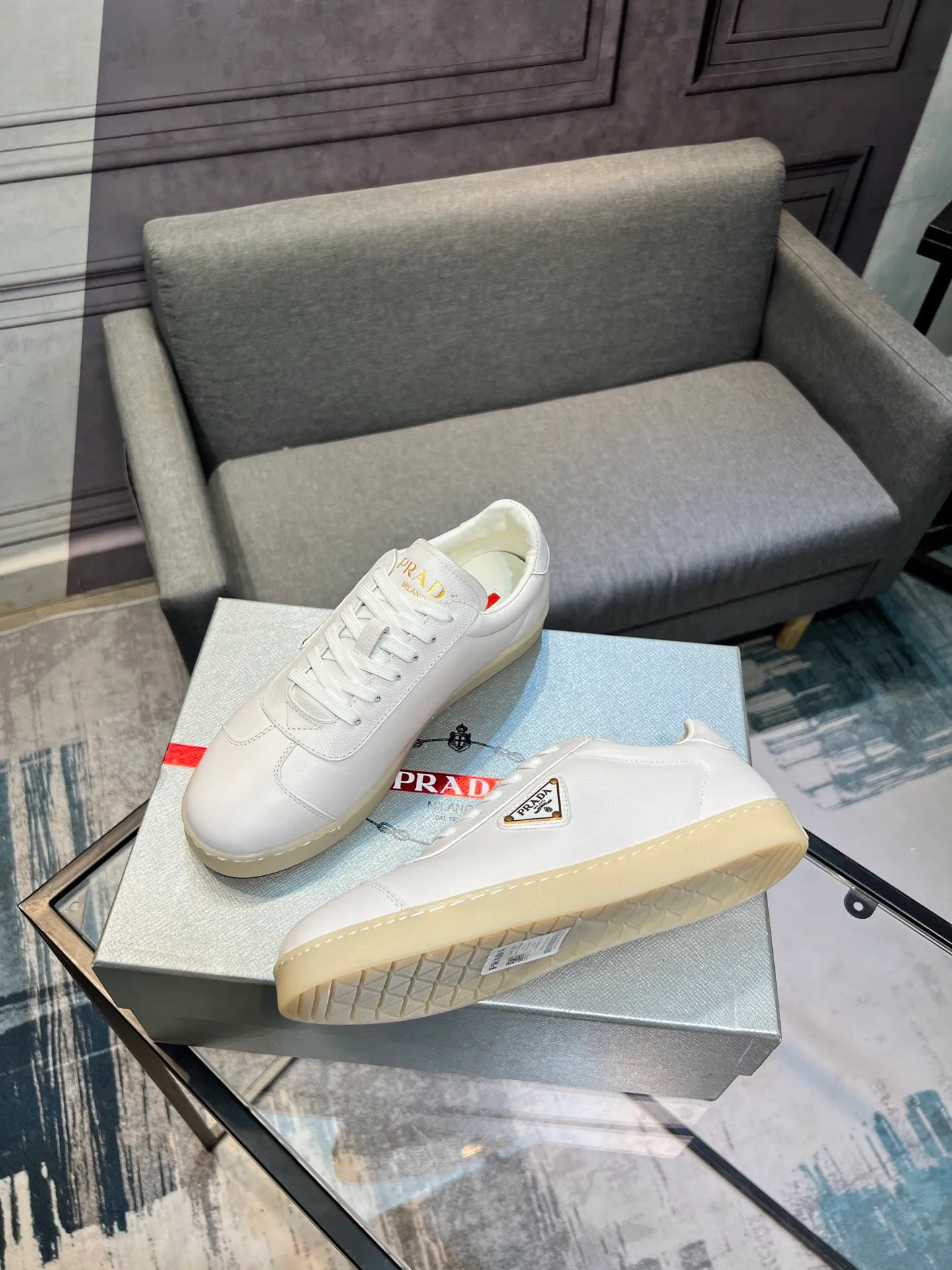 Men's shoes 💰540 [PRADA] Men's shoes are popular in the counter, official website synchronization, 1 high-quality shipment ✔️ Original frosted cowhide + cowhide lining, 1🆚1 replica, original sole, 38-45 (45 customized, non-refundable)
